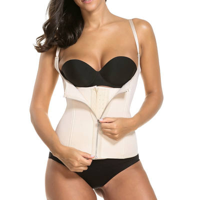 prowaist™ - Beige Zip Hook Waist Trainer Waist Trainer prowaist.co.uk 
