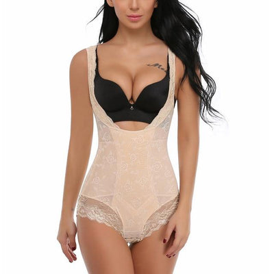 prowaist™ - Full Lace Body Shaper prowaist.co.uk Beige XXL 